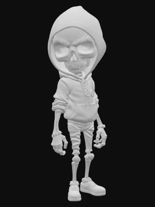 3D model for Skelly in a Hoodie