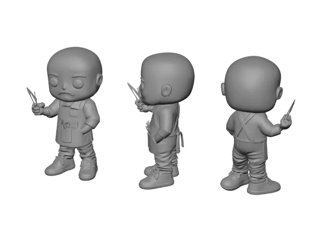 3D model for Tattooed Barber with Scissors