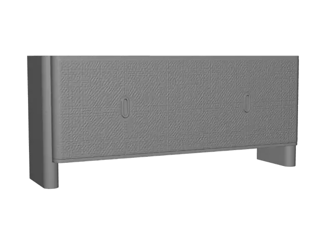 3D model for Hammered Wood Credenza