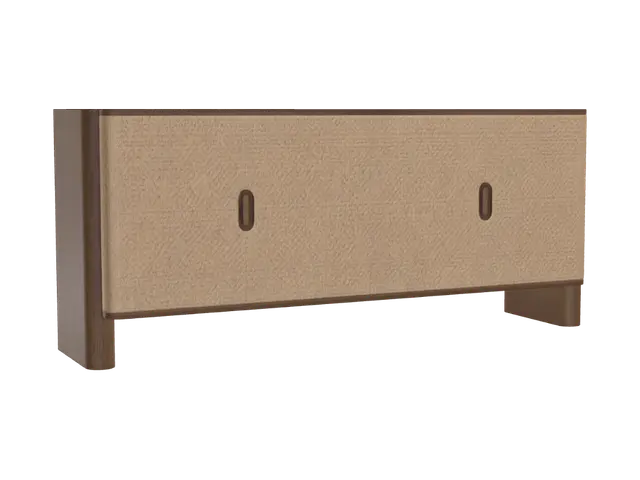 3D model for Hammered Wood Credenza