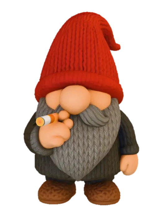 Gnome Chill, #Christmas2025# 3D model, vytvořený pomocí AI