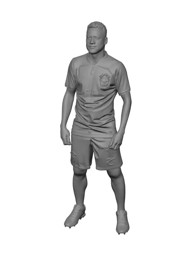 3D model for Portrait of a Brazilian footballer in a yellow jersey