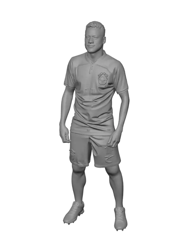 3D model for Portrait of a Brazilian footballer in a yellow jersey