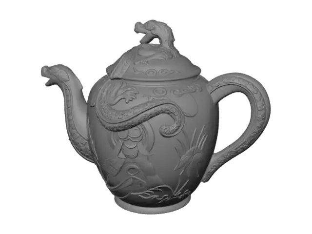 3D model for Crimson Dragon Teapot