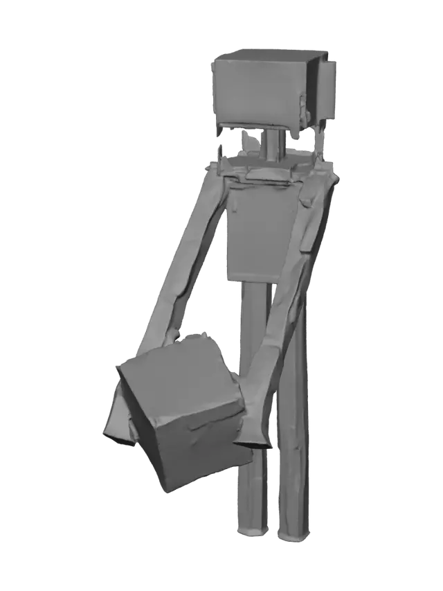 3D model for Enderman with Grass Block