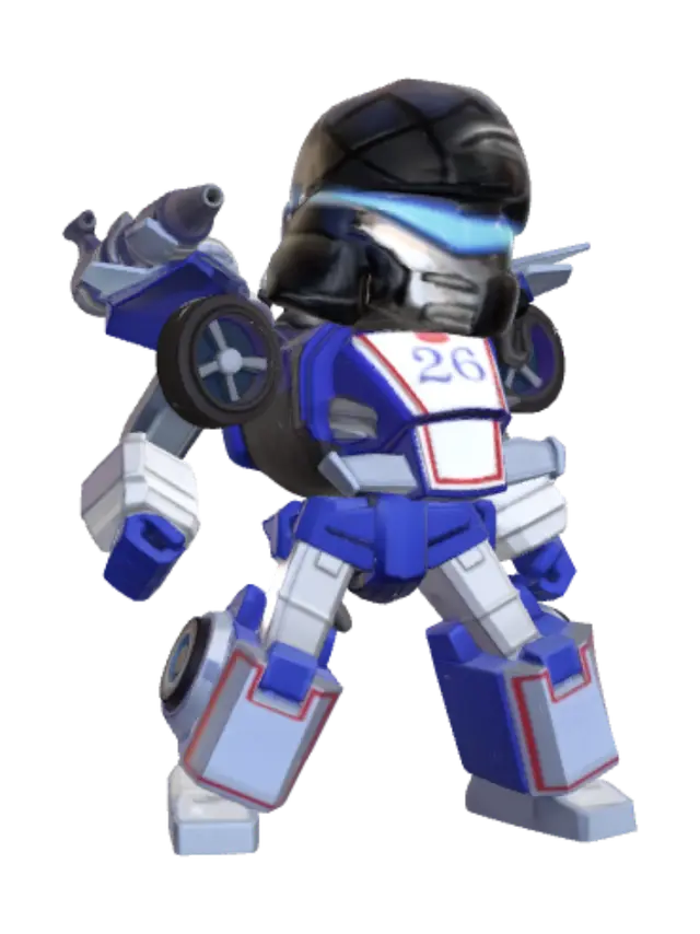 3D model for Blue Transformer Warrior