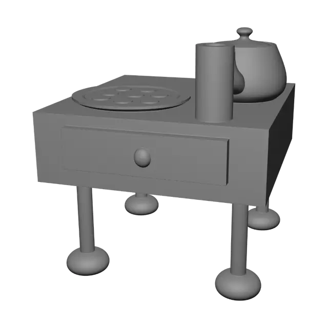3D model for Tabletop Pizza Scene