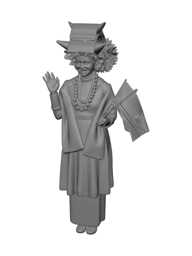 3D model for Flag Bearer in Traditional Malaysian Attire