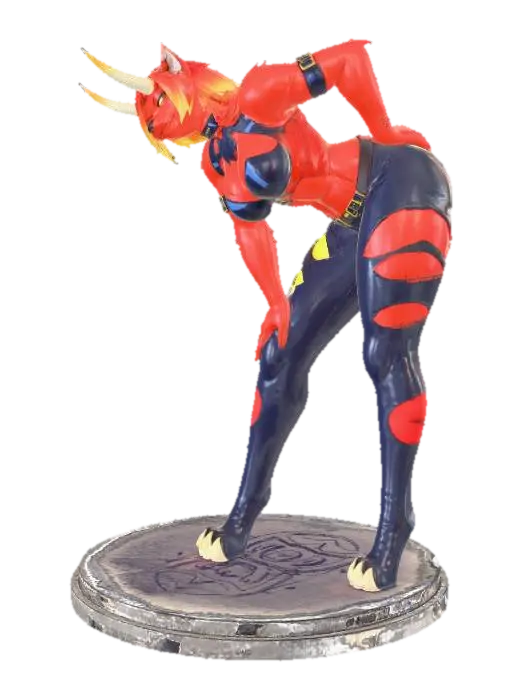 Blazing Tempest - Mob 3D model, vytvořený pomocí AI