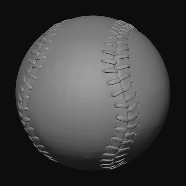 3D model for Red-Stitched Baseball