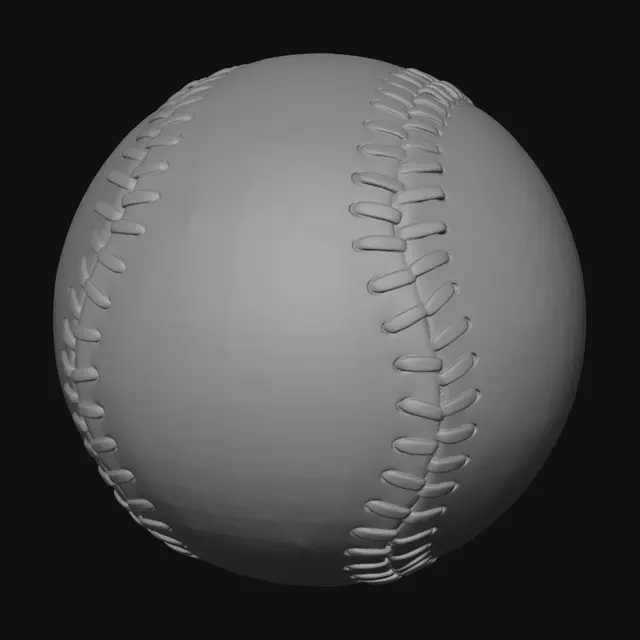 3D model for Red-Stitched Baseball