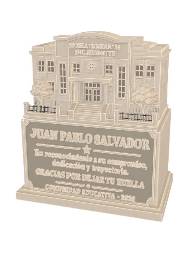 hermites - Plaque 3D model, vytvořený pomocí AI