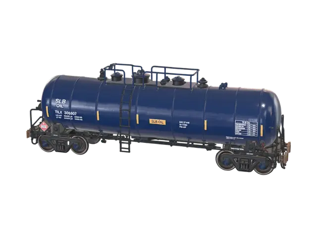 3D model for Blue SLB Oil Tanker Car