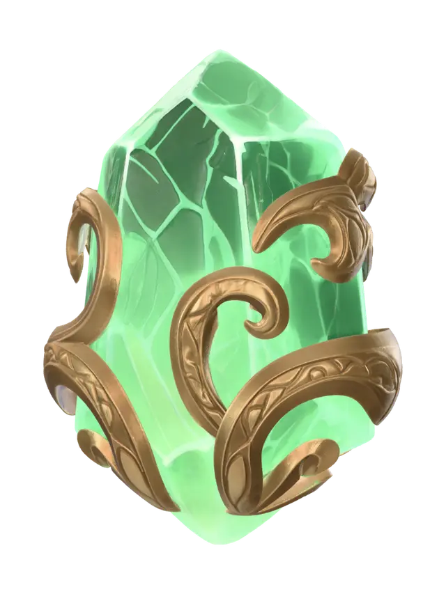 Modello 3D Emerald Keystone - Prism, generato dall’IA