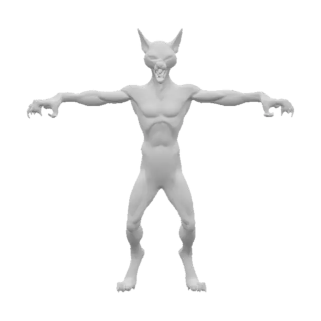 3D model for Sphnix cat humaniod