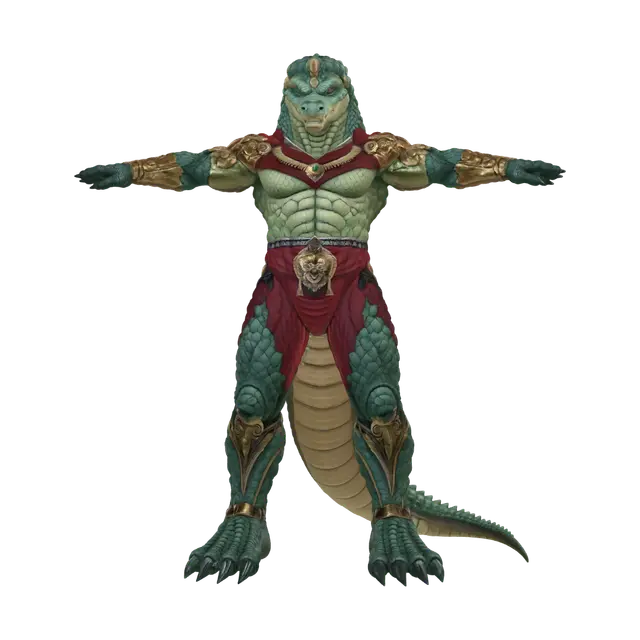 Crimson Dragon Colossus - Ruler 3D model, vytvořený pomocí AI