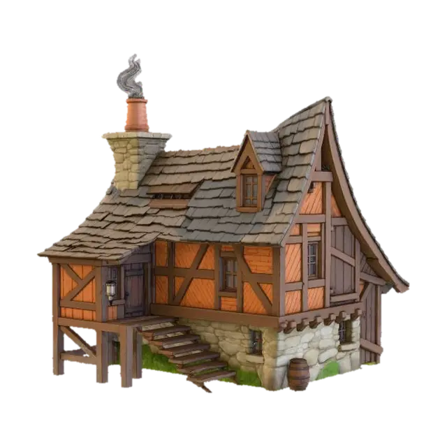 3D model for Rustic Cottage Retreat