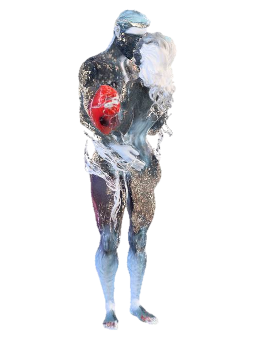 Ethereal Embrace 3D model, vytvořený pomocí AI