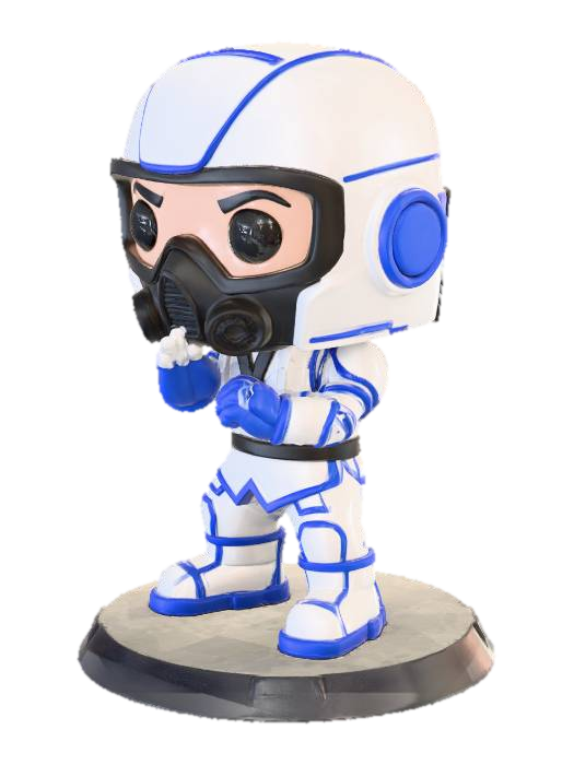 Stealth Ranger Pop 3D model, vytvořený pomocí AI