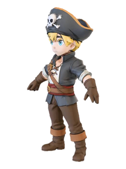 3D model for Young Pirate Adventurer