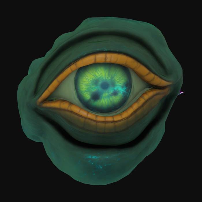 "high detail if a creepy glowing bioluminescent eye" - Download free 3D ...