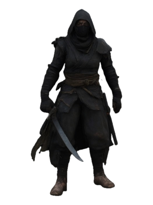 3D model for A wanderer dark fantasy ninja post apocalyptic look