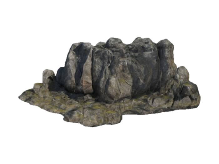 photo realistic rock cliff 3D model, vytvořený pomocí AI