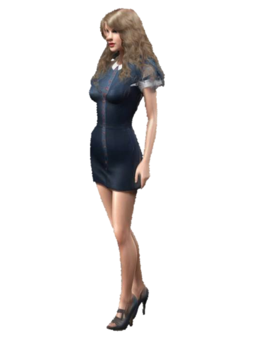 3D model for Taylor Swift full model symmetrical for video game