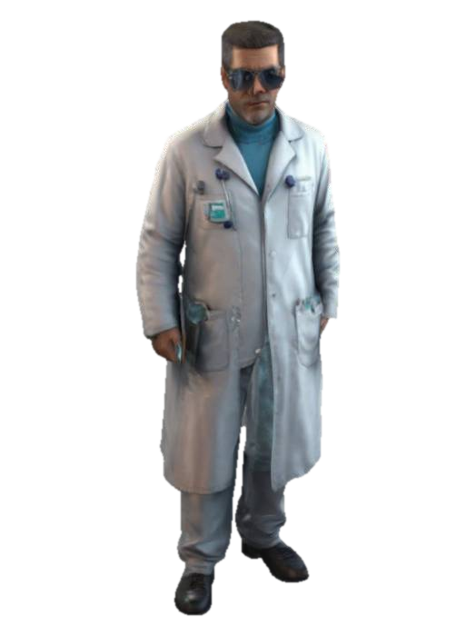 Highly Detailed, Ultra Realistic, Cool Scientist man, sunglasses. 3D model, vytvořený pomocí AI