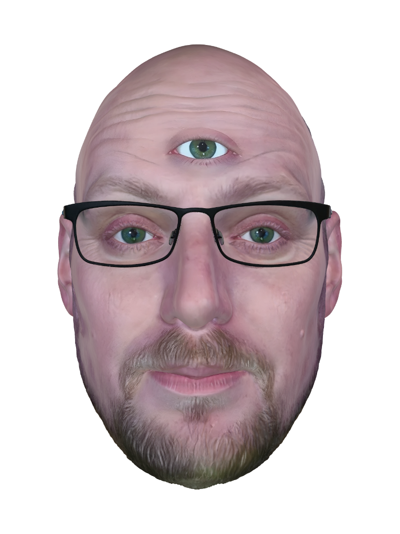The Man With a Third Eye 3D model, vytvořený pomocí AI