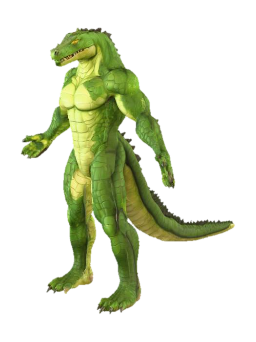 Crocodile Colossus 3D model, vytvořený pomocí AI