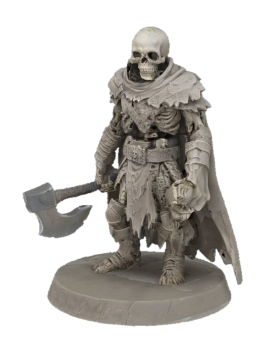 Skeleton Warrior 3D model, vytvořený pomocí AI