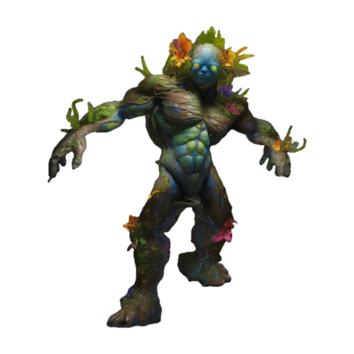 Modelo 3D de Ultra Realistic GigaFlora A colossal plant-humanoid hybrid that embodies the raw power of…, gerado por IA