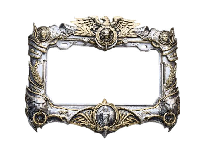3D model for Winged Crest License Plate Frame