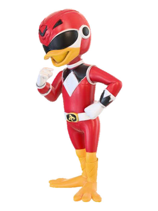 3D model for daffy duck as the red power ranger