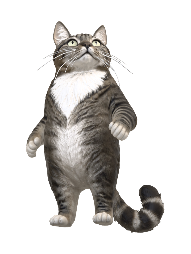 Mongo 3D model, vytvořený pomocí AI