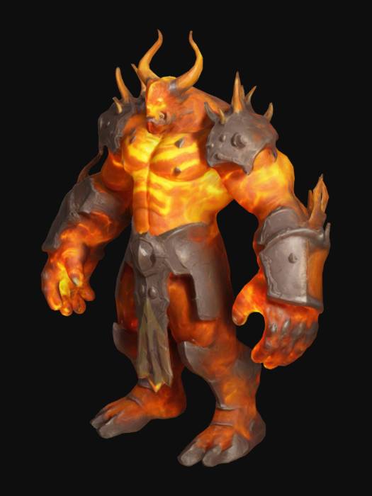 «Create a highly detailed 3D model of Ragnaros, the Firelord from ...