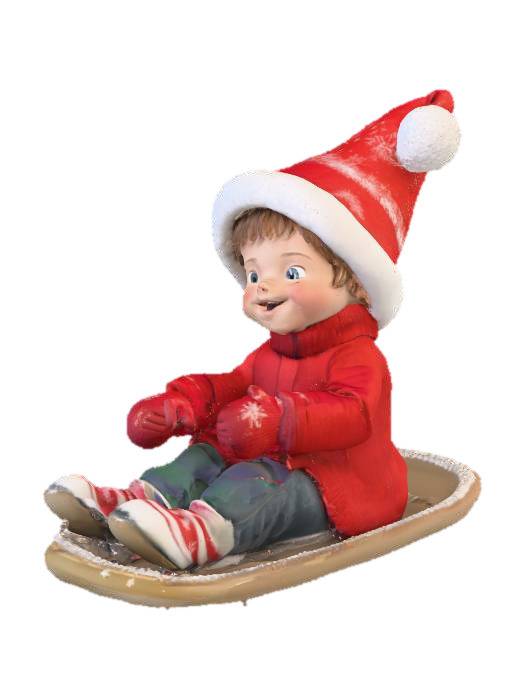 a child sledding down a snowy hill., #Christmas2025# 3D model, vytvořený pomocí AI