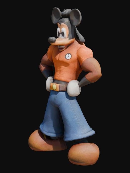 «#game figure#, create a combination a pixar-like combination of Goofy ...