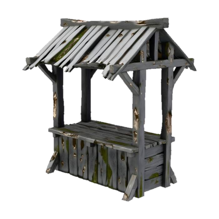 3D model for Wooden Stall