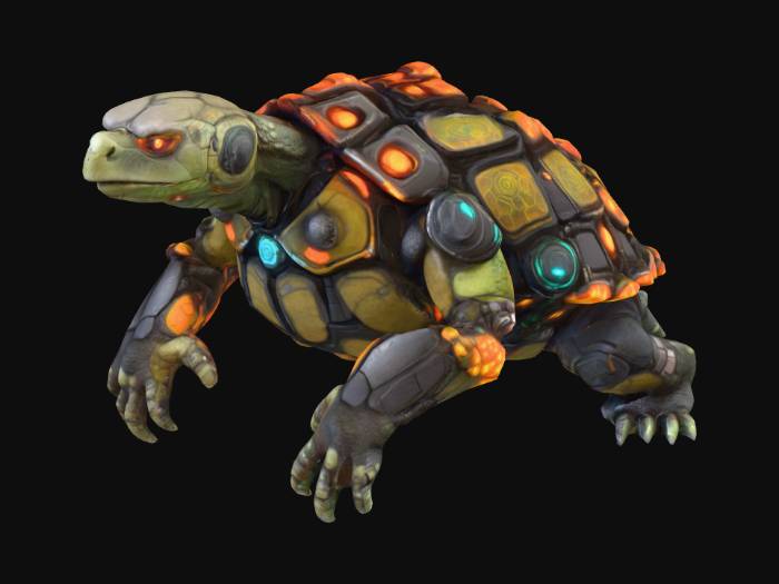 «[Himalayas] robotic cyber humanoid combat Turtle, humanoid head ...