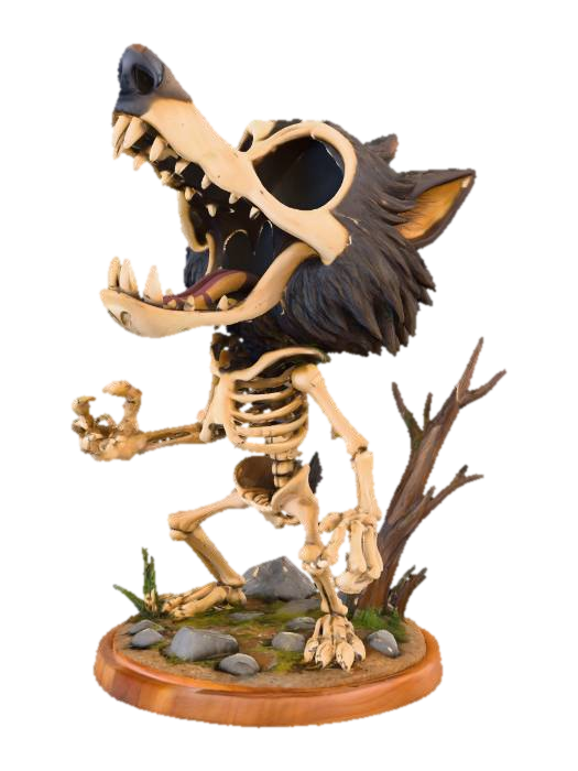 #Halloween2025#, Howling Boneswolf 3D model, vytvořený pomocí AI