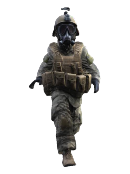 US Army Ranger, Molle chestrig, No gun, T pose, Backpack, Helmet, Night Vision Helmet Mount,… 3D model, vytvořený pomocí AI