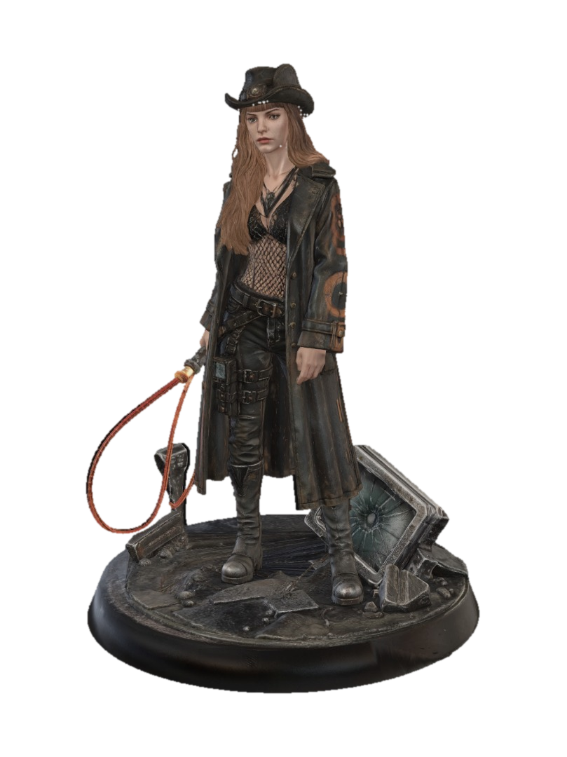 3cyberpunk character 3d model 3D model, vytvořený pomocí AI