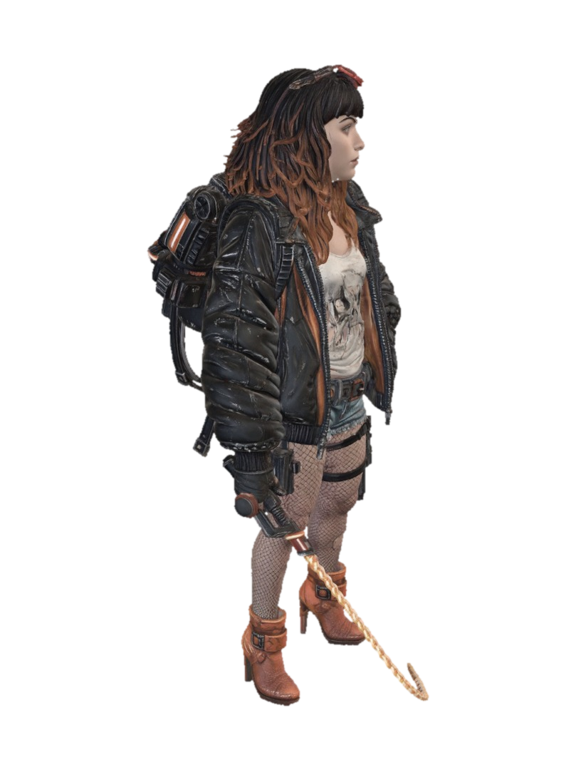 cyberpunk character 3d model (1) 3D model, vytvořený pomocí AI