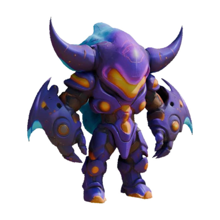 Modelo 3D de Galactic Sentinel, #game figure#, generado por IA