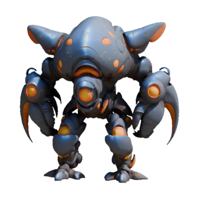 Model 3D Techno Beetle Sentinel, #game figure#, dijana oleh AI