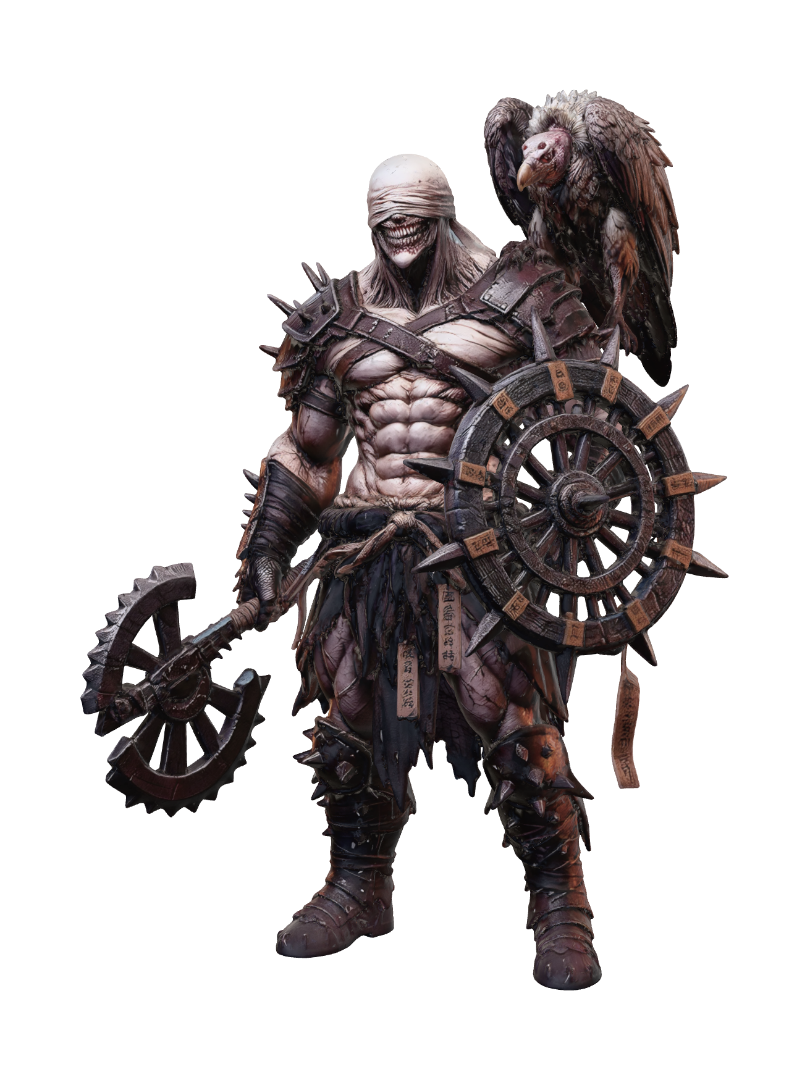 darkviking 3D model, vytvořený pomocí AI
