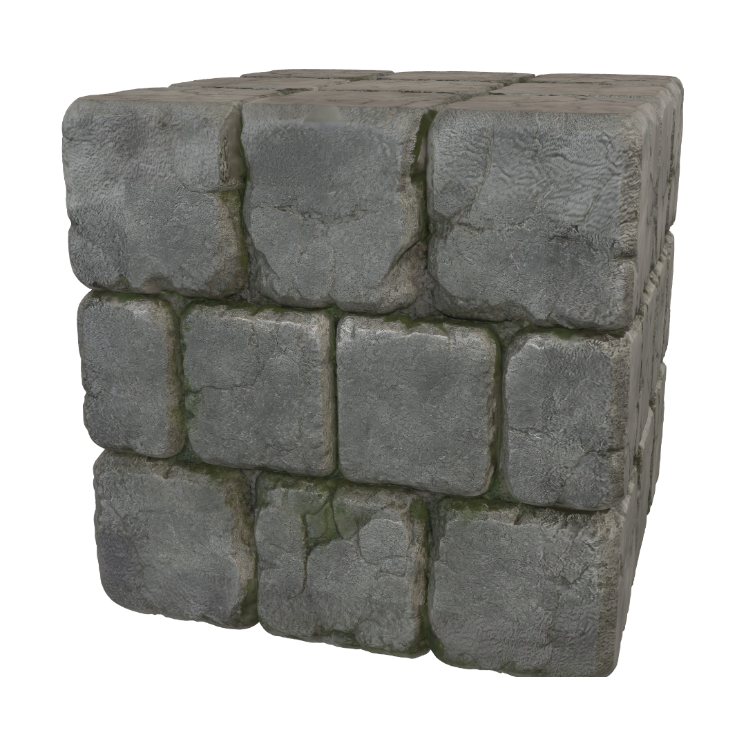 Mossy Stone Cube – Download Free 3D Model | Meshy