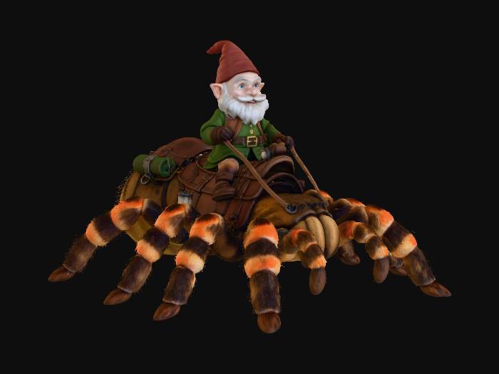Gnome Raptor Rider